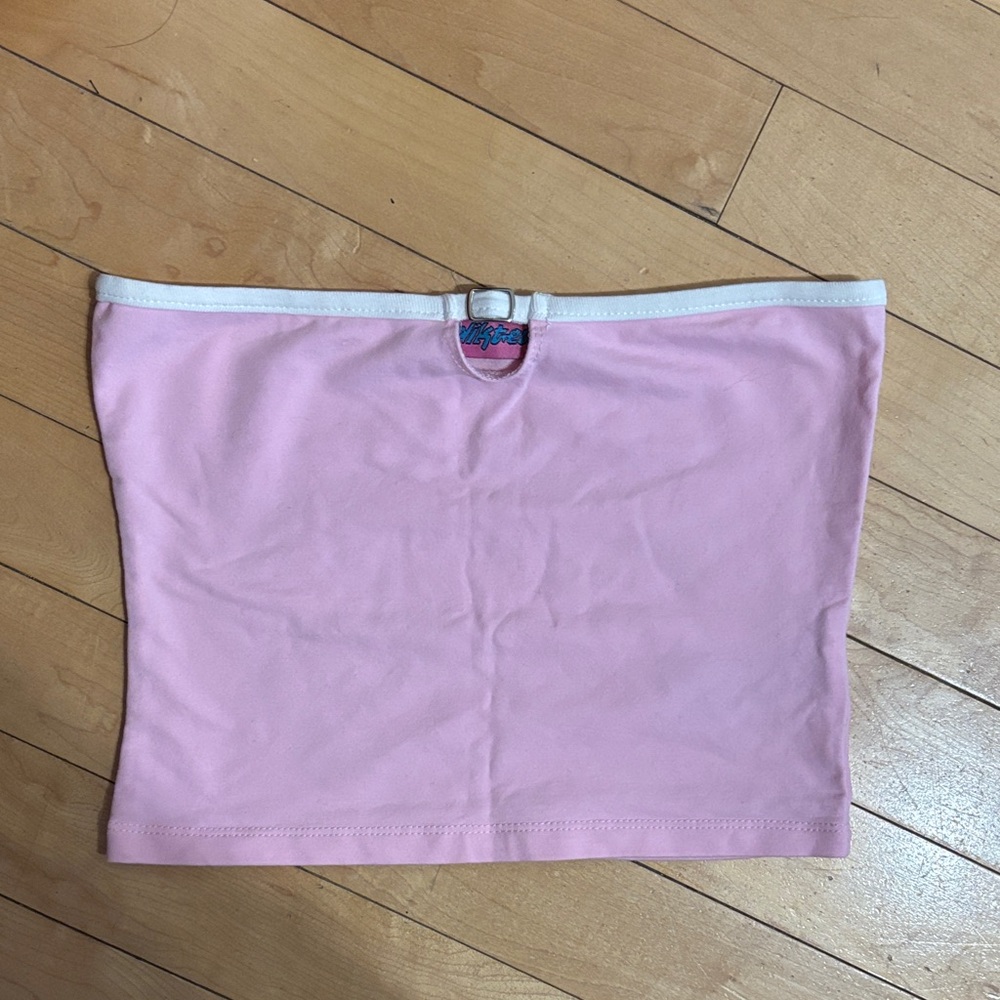 Edikted Pink and White Tube Top